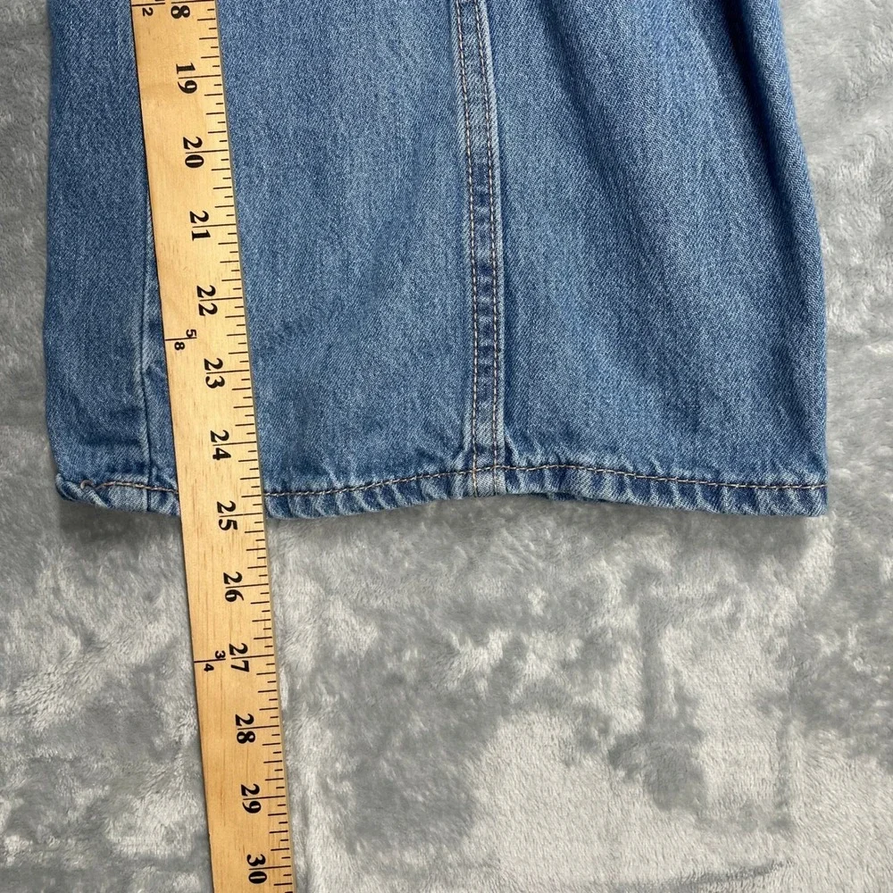 Old Navy Cargo Jeans Kids Size 12 Blue High‎ Rise Baggy Built-In Tough Wide Leg